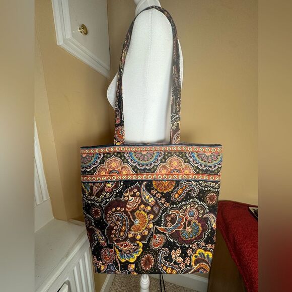 Authentic Vera Bradley Premium Cotton Floral  Paisley Shoulder Bag  Multicolor - Picture 6 of 12